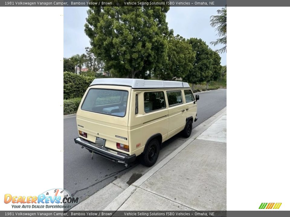 Bamboo Yellow 1981 Volkswagen Vanagon Camper Photo #11