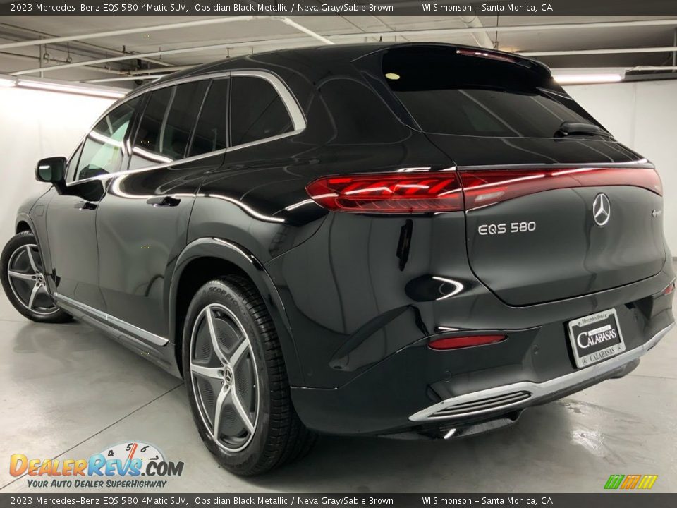 2023 Mercedes-Benz EQS 580 4Matic SUV Obsidian Black Metallic / Neva Gray/Sable Brown Photo #6