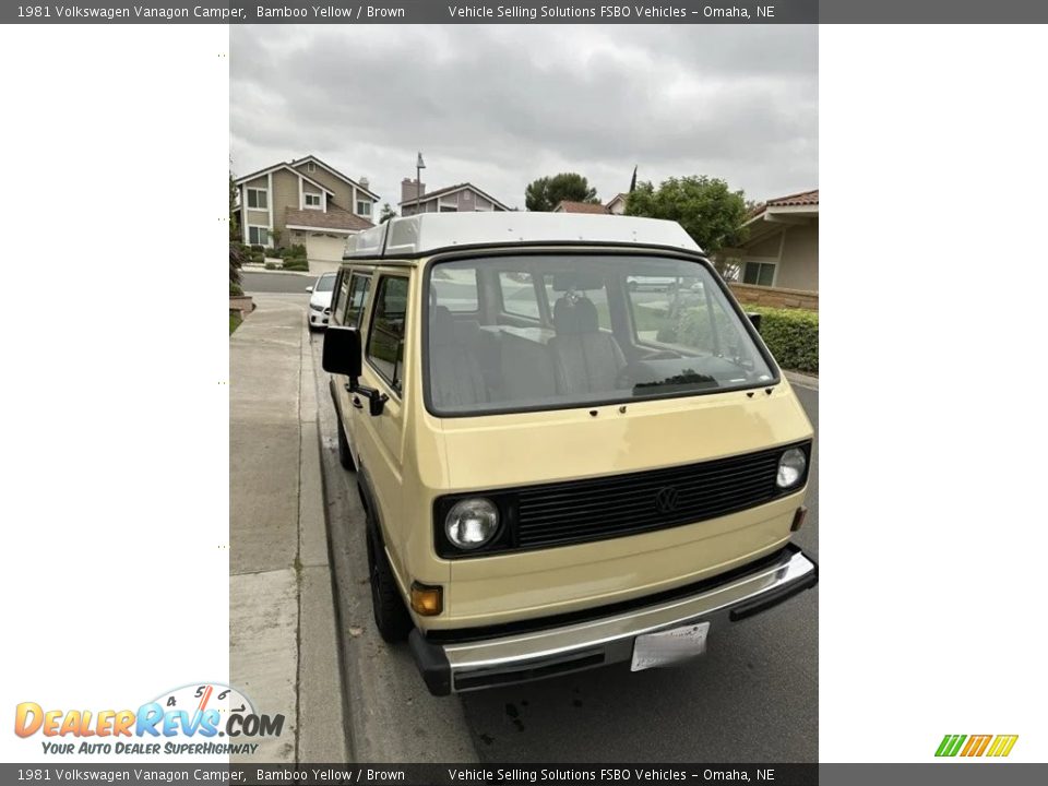 Bamboo Yellow 1981 Volkswagen Vanagon Camper Photo #12