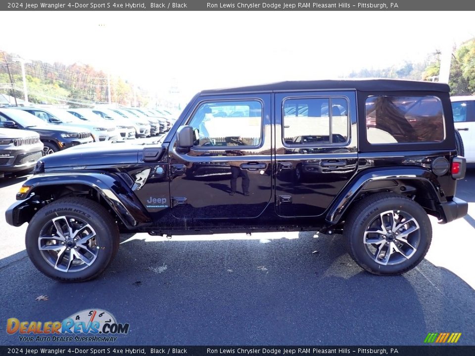 2024 Jeep Wrangler 4-Door Sport S 4xe Hybrid Black / Black Photo #2