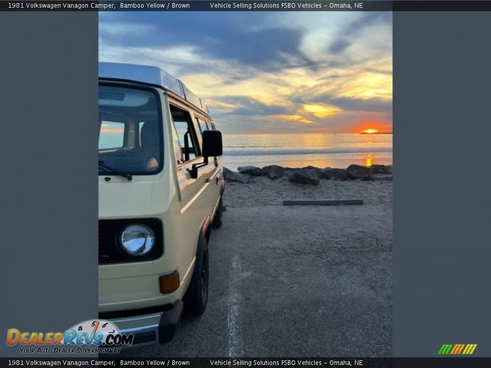 1981 Volkswagen Vanagon Camper Bamboo Yellow / Brown Photo #13