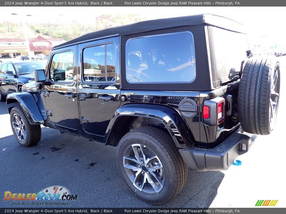2024 Jeep Wrangler 4-Door Sport S 4xe Hybrid Black / Black Photo #3