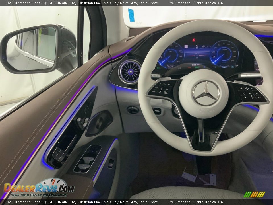 2023 Mercedes-Benz EQS 580 4Matic SUV Obsidian Black Metallic / Neva Gray/Sable Brown Photo #11