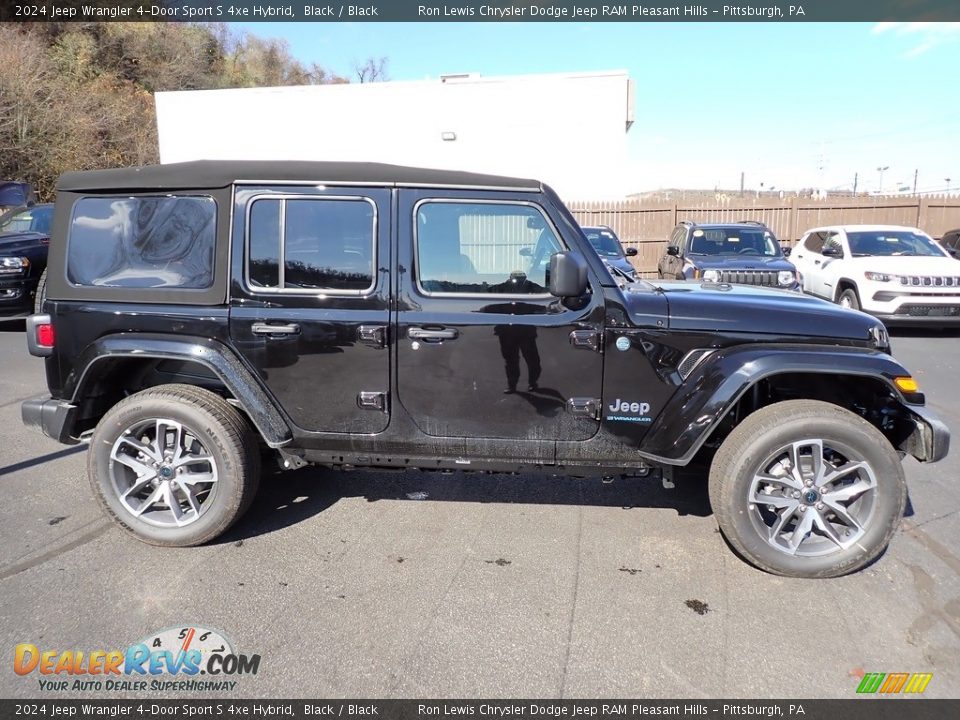 2024 Jeep Wrangler 4-Door Sport S 4xe Hybrid Black / Black Photo #7