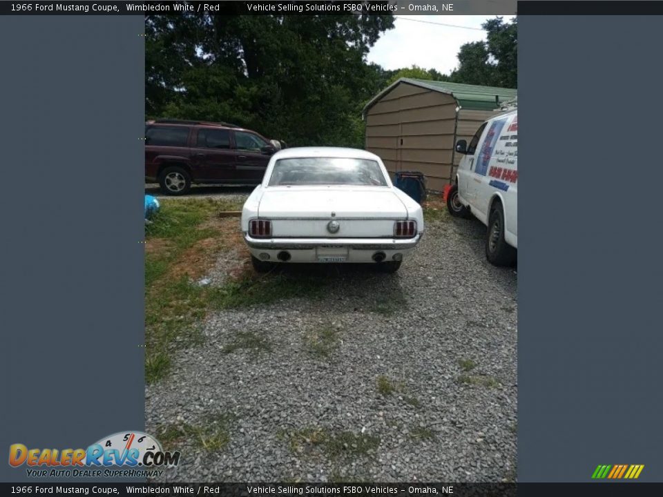 1966 Ford Mustang Coupe Wimbledon White / Red Photo #13