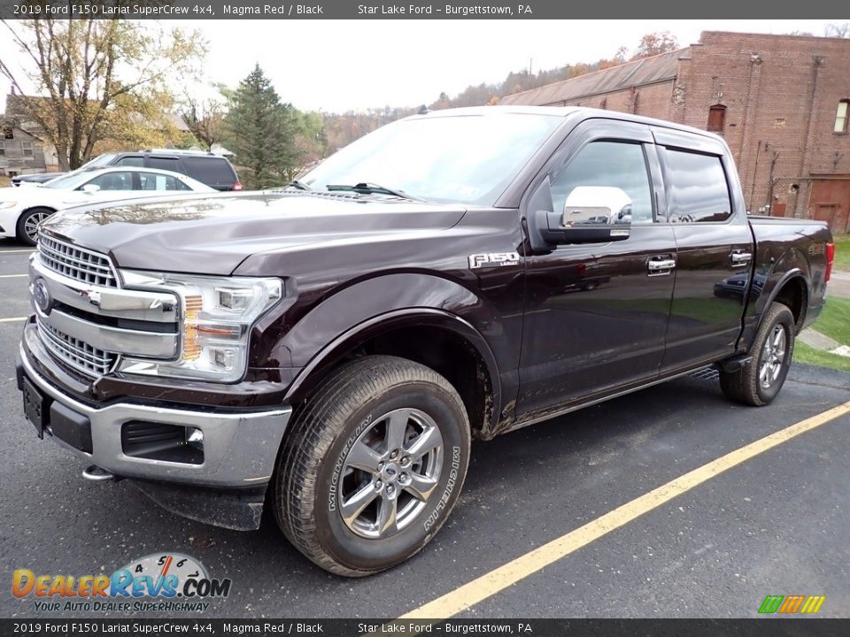 2019 Ford F150 Lariat SuperCrew 4x4 Magma Red / Black Photo #1