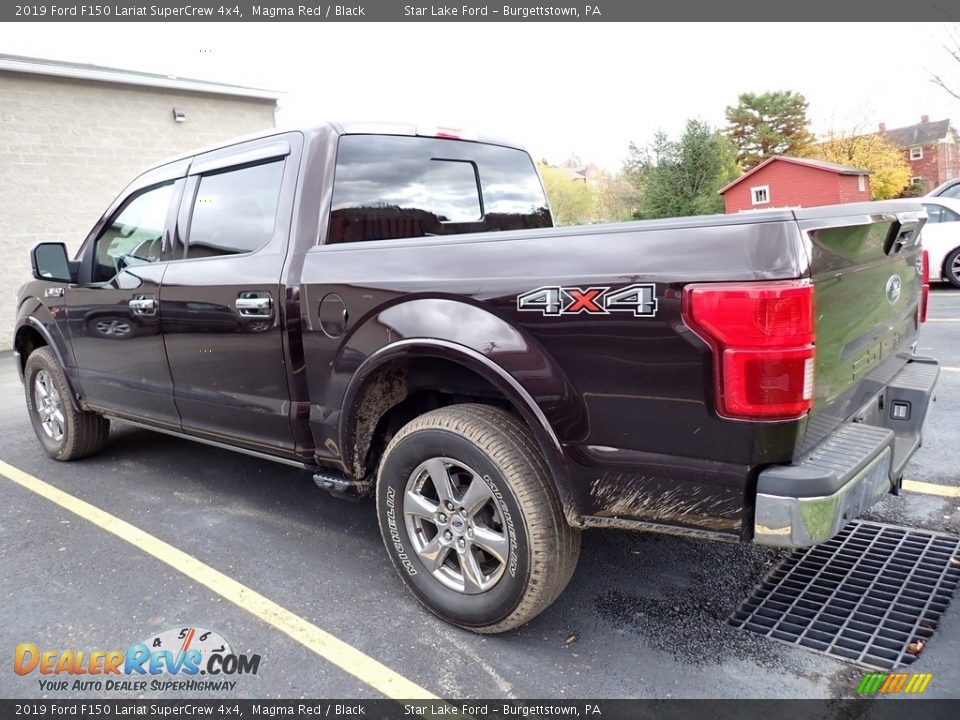 2019 Ford F150 Lariat SuperCrew 4x4 Magma Red / Black Photo #2