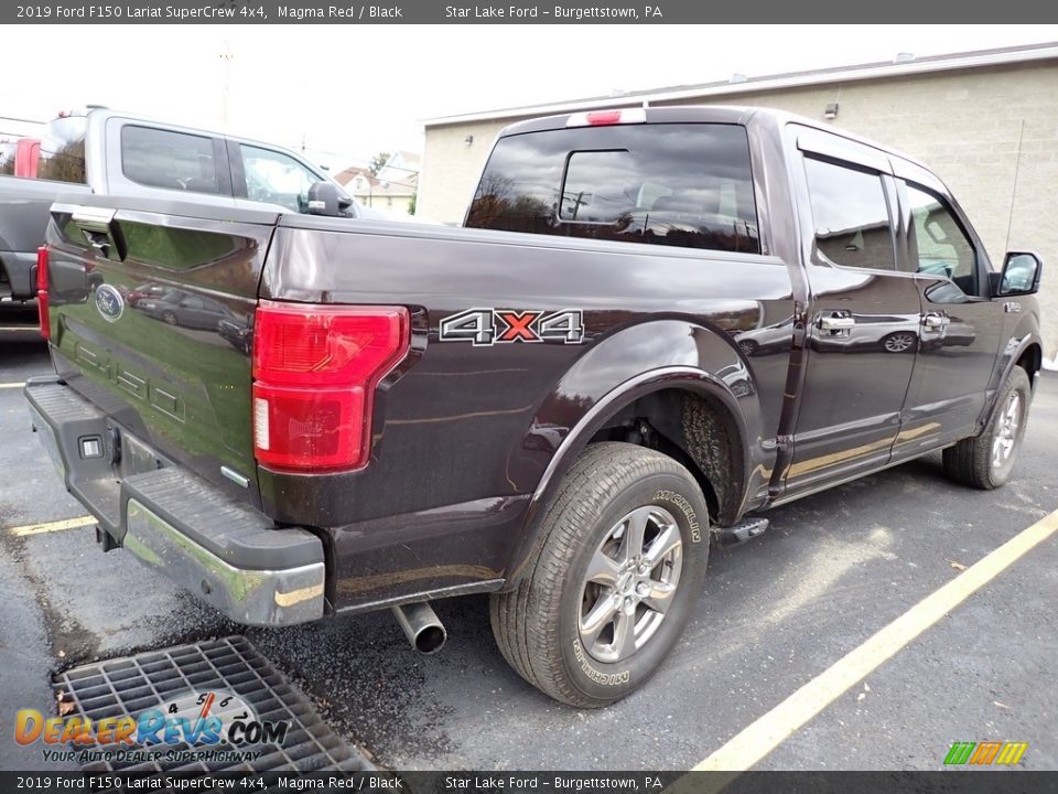 2019 Ford F150 Lariat SuperCrew 4x4 Magma Red / Black Photo #3