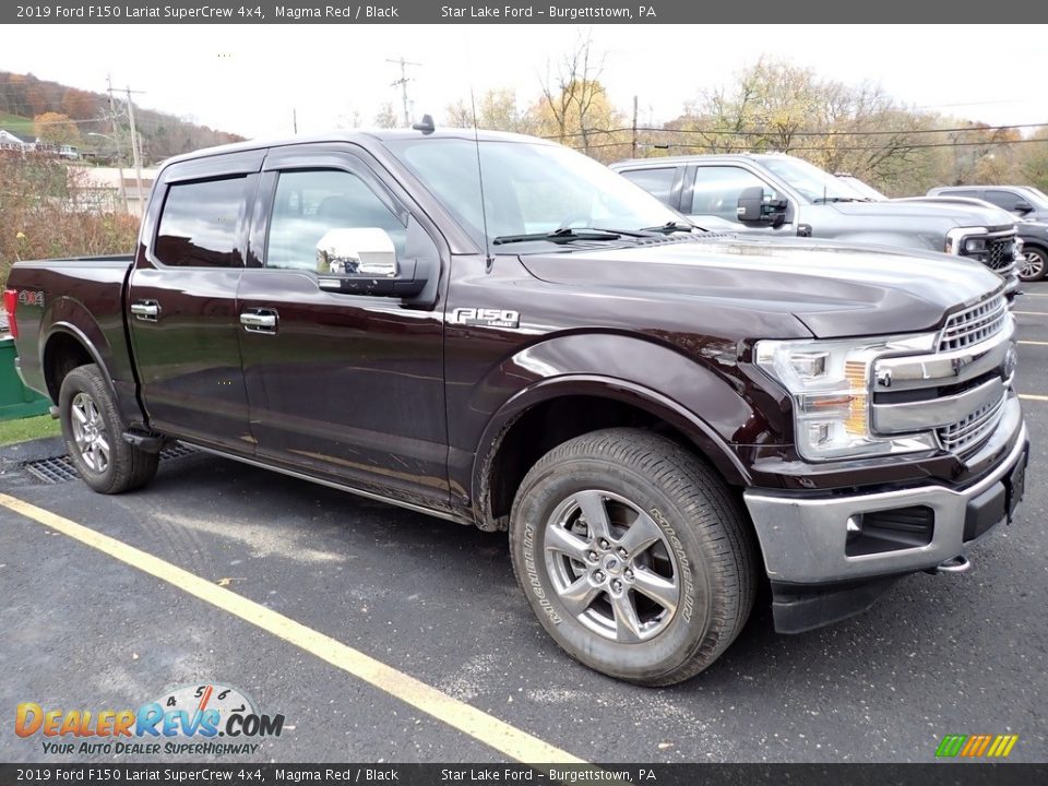 2019 Ford F150 Lariat SuperCrew 4x4 Magma Red / Black Photo #4