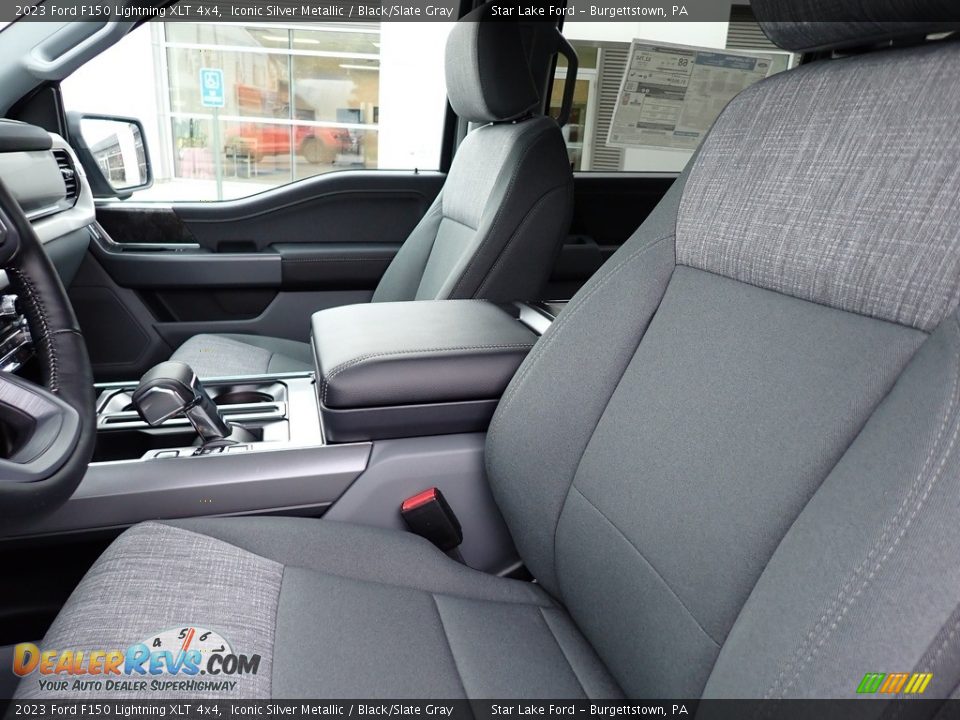 Black/Slate Gray Interior - 2023 Ford F150 Lightning XLT 4x4 Photo #11