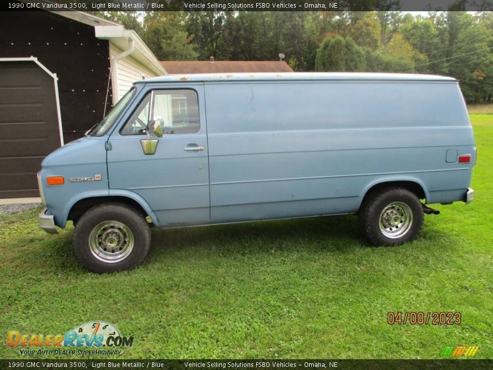 1990 GMC Vandura 3500 Light Blue Metallic / Blue Photo #1