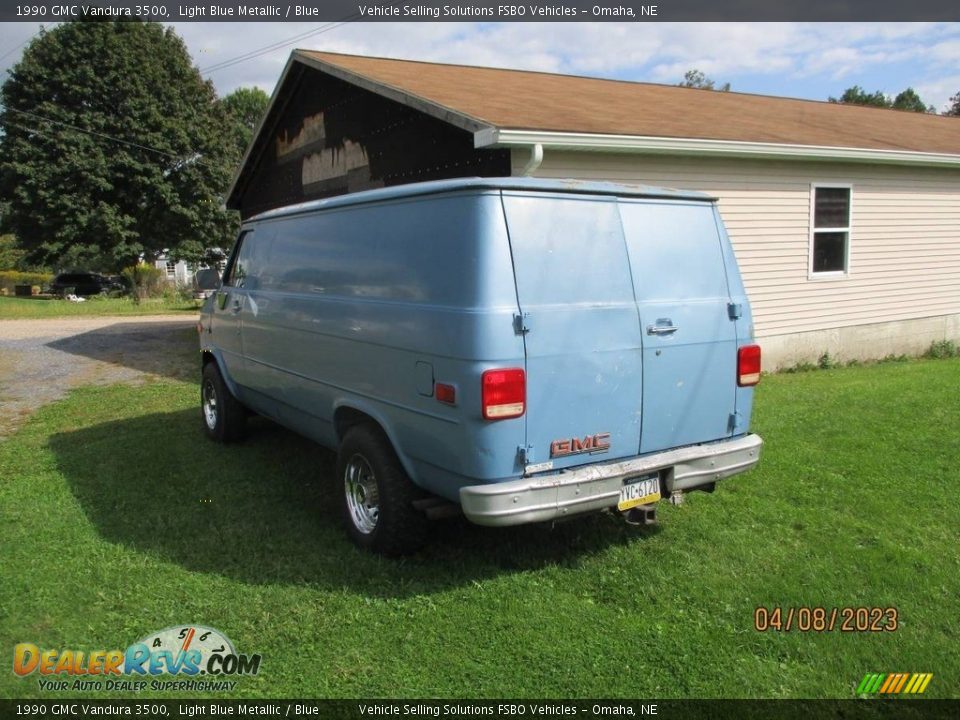 1990 GMC Vandura 3500 Light Blue Metallic / Blue Photo #2