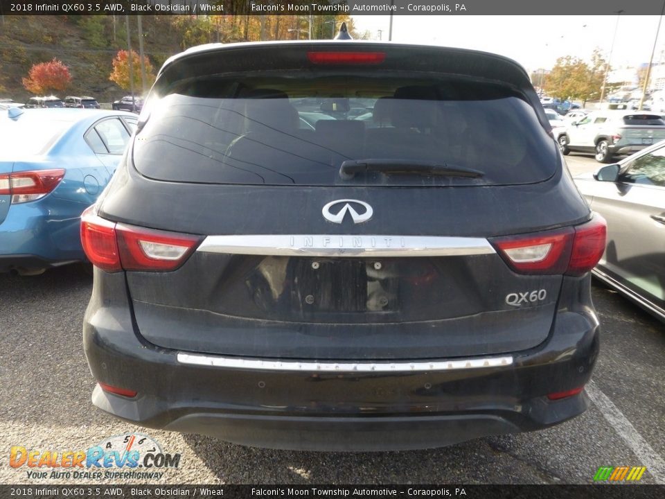 2018 Infiniti QX60 3.5 AWD Black Obsidian / Wheat Photo #3