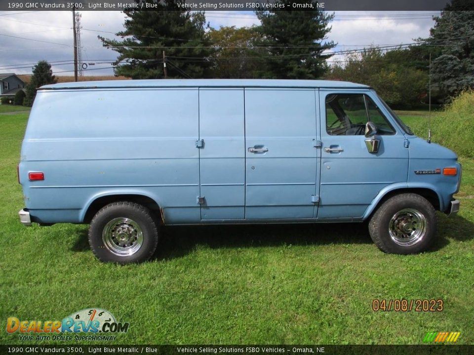 1990 GMC Vandura 3500 Light Blue Metallic / Blue Photo #3