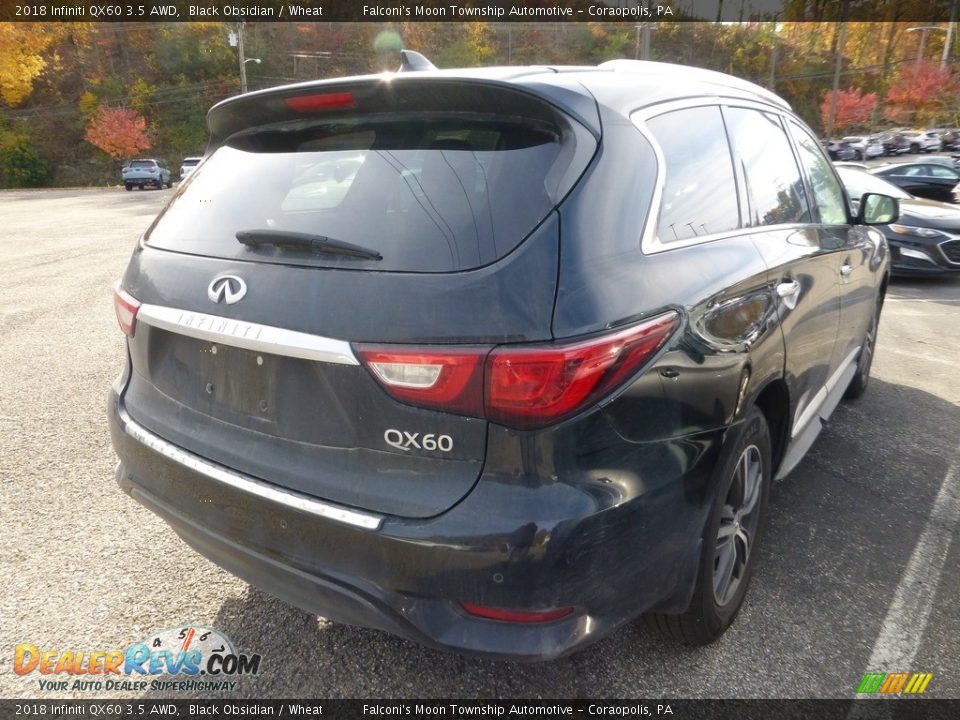 2018 Infiniti QX60 3.5 AWD Black Obsidian / Wheat Photo #4