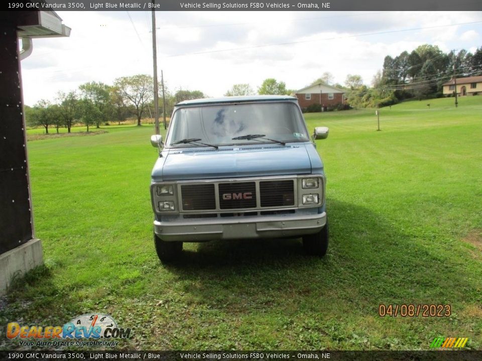 1990 GMC Vandura 3500 Light Blue Metallic / Blue Photo #4