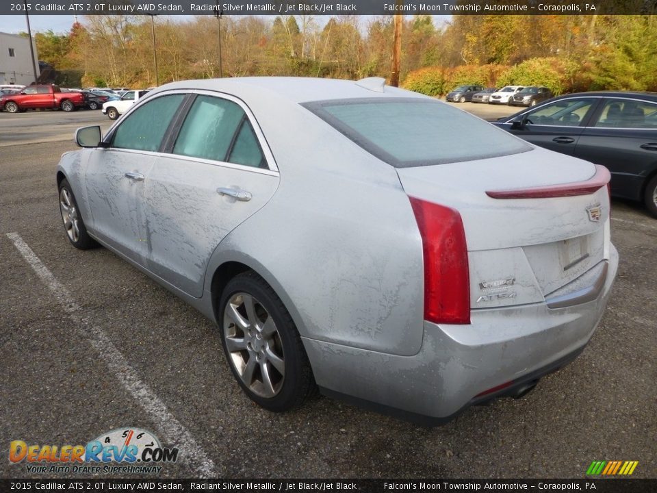 2015 Cadillac ATS 2.0T Luxury AWD Sedan Radiant Silver Metallic / Jet Black/Jet Black Photo #2