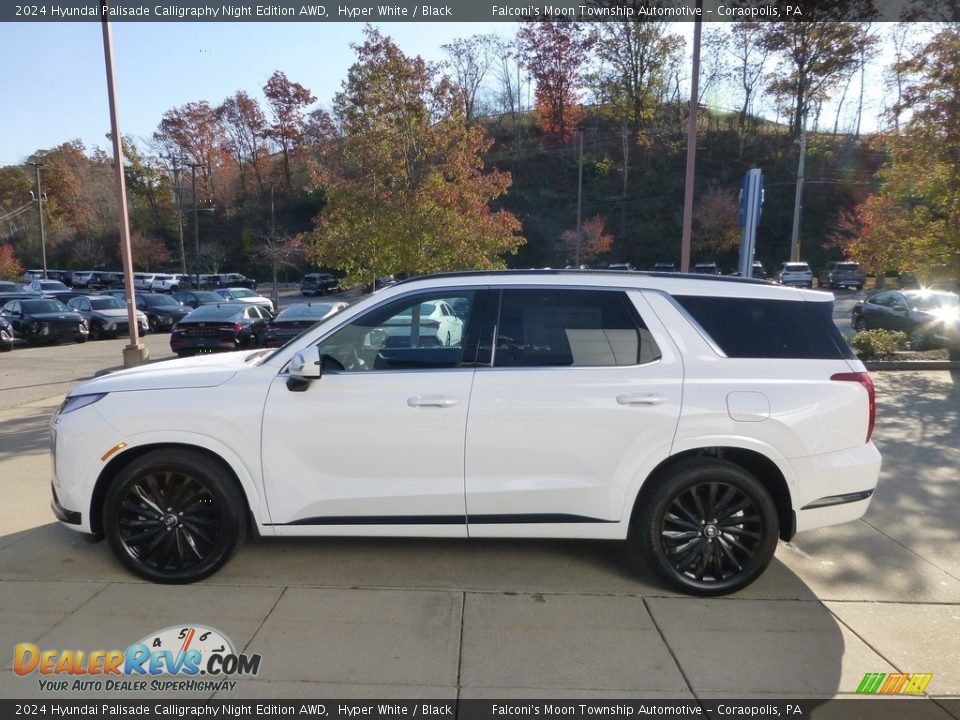 Hyper White 2024 Hyundai Palisade Calligraphy Night Edition AWD Photo #6