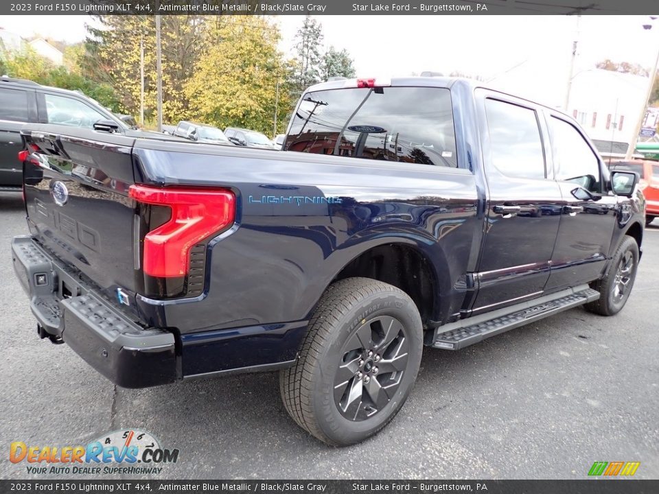 Antimatter Blue Metallic 2023 Ford F150 Lightning XLT 4x4 Photo #7