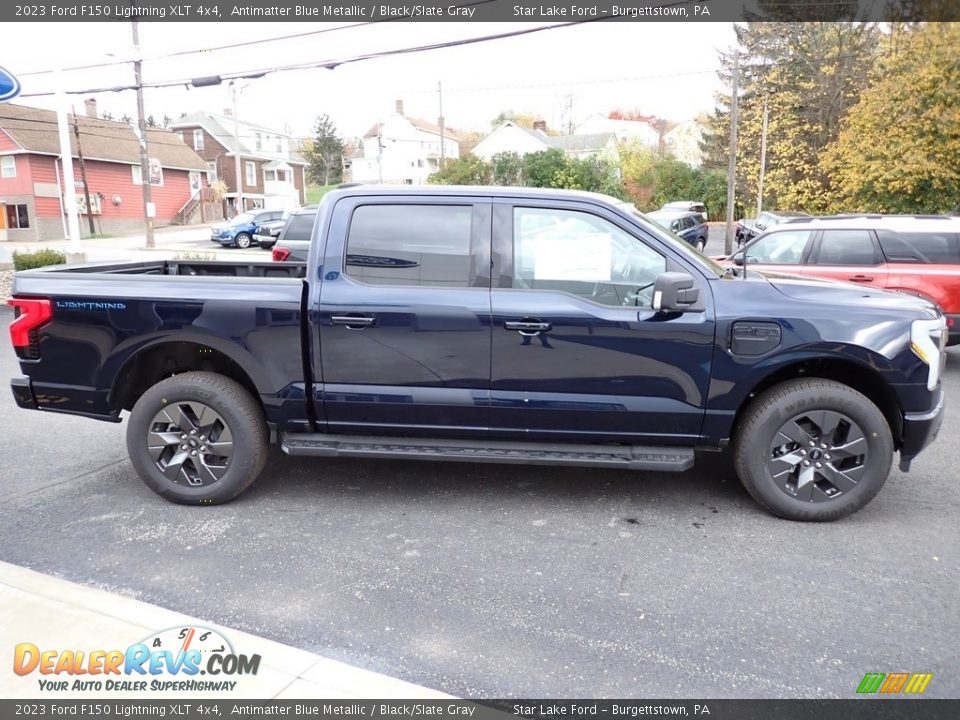 Antimatter Blue Metallic 2023 Ford F150 Lightning XLT 4x4 Photo #8