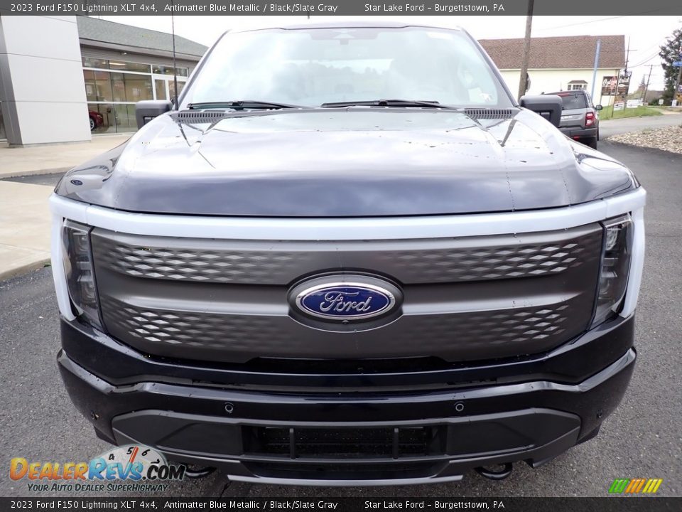 2023 Ford F150 Lightning XLT 4x4 Antimatter Blue Metallic / Black/Slate Gray Photo #10