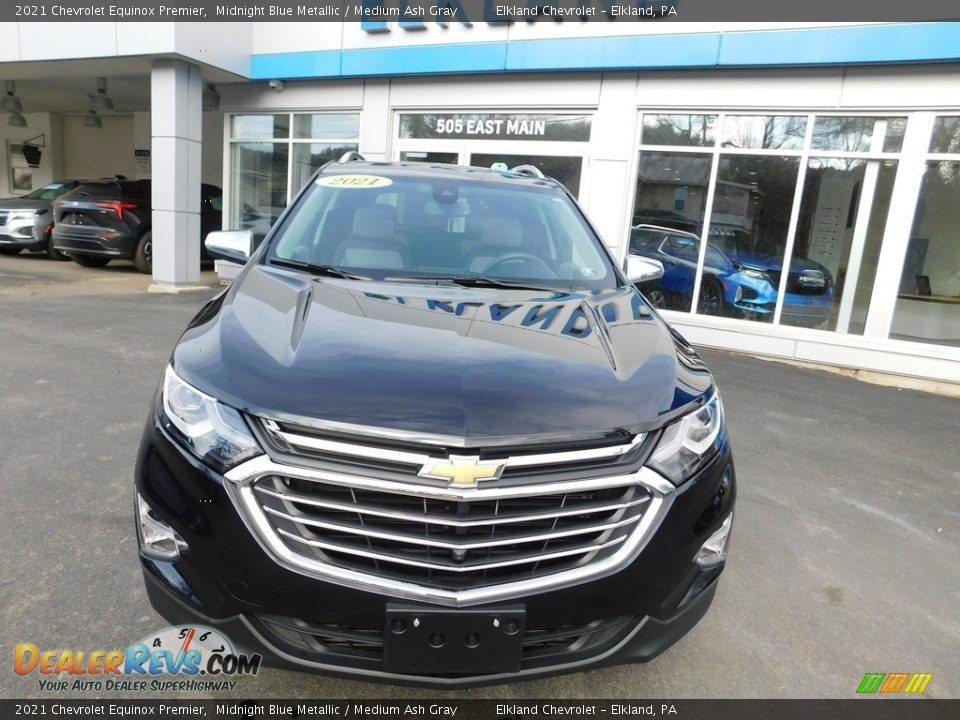 2021 Chevrolet Equinox Premier Midnight Blue Metallic / Medium Ash Gray Photo #3