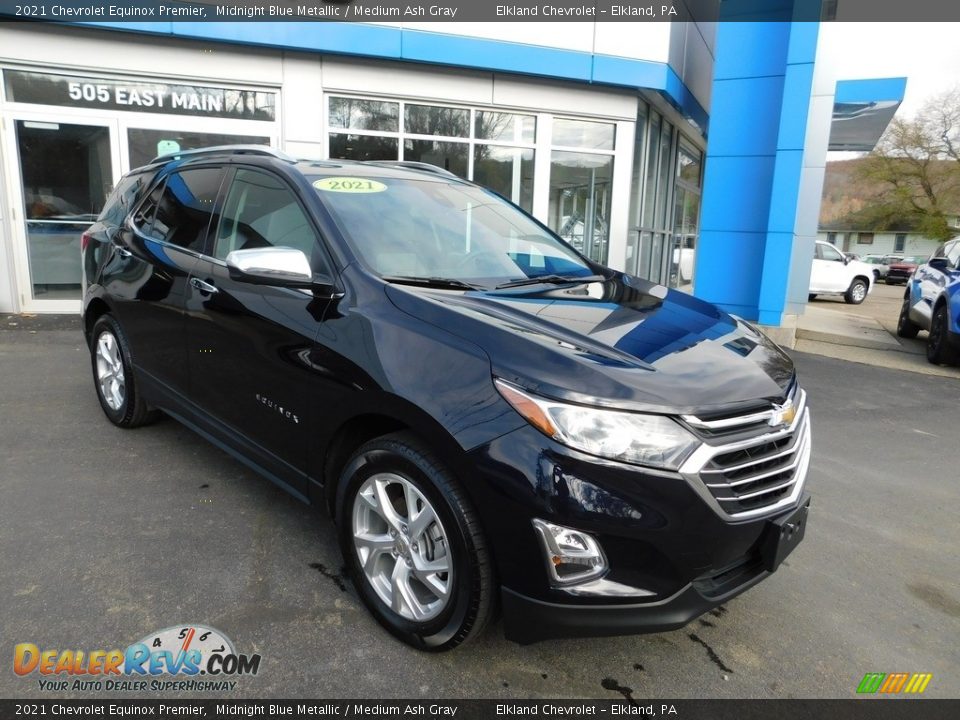 2021 Chevrolet Equinox Premier Midnight Blue Metallic / Medium Ash Gray Photo #4