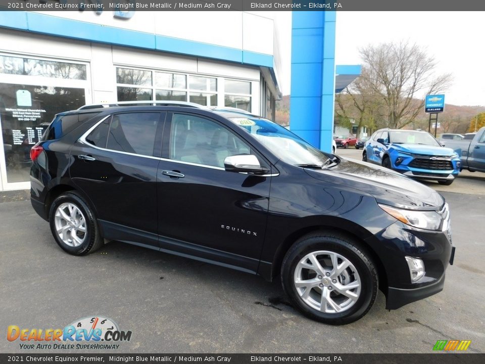 2021 Chevrolet Equinox Premier Midnight Blue Metallic / Medium Ash Gray Photo #5