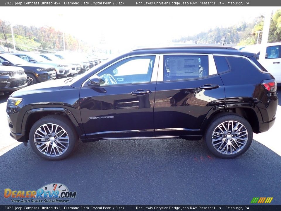 2023 Jeep Compass Limited 4x4 Diamond Black Crystal Pearl / Black Photo #2