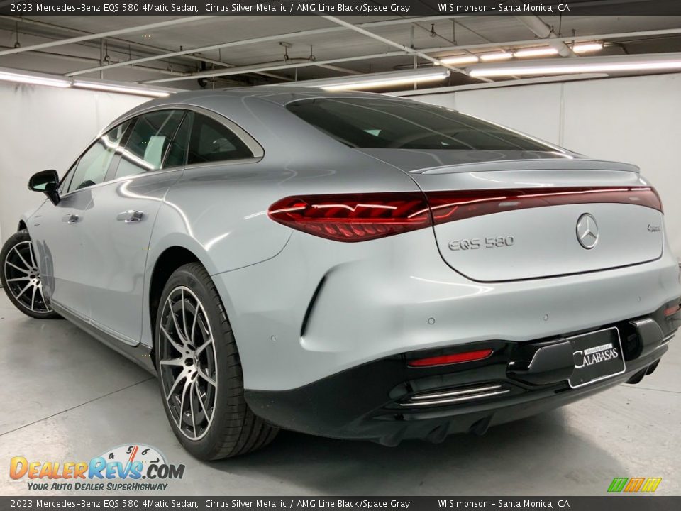 2023 Mercedes-Benz EQS 580 4Matic Sedan Cirrus Silver Metallic / AMG Line Black/Space Gray Photo #6