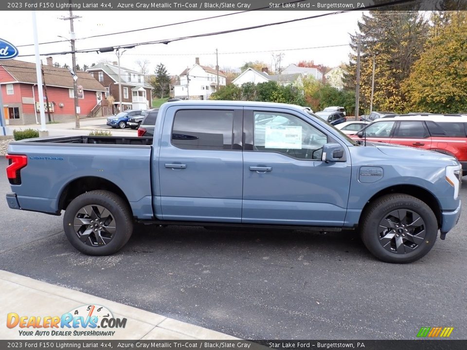 Azure Gray Metallic Tri-Coat 2023 Ford F150 Lightning Lariat 4x4 Photo #7