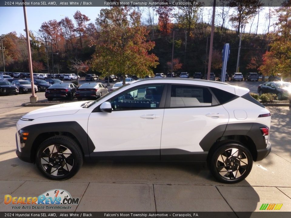 2024 Hyundai Kona SEL AWD Atlas White / Black Photo #6