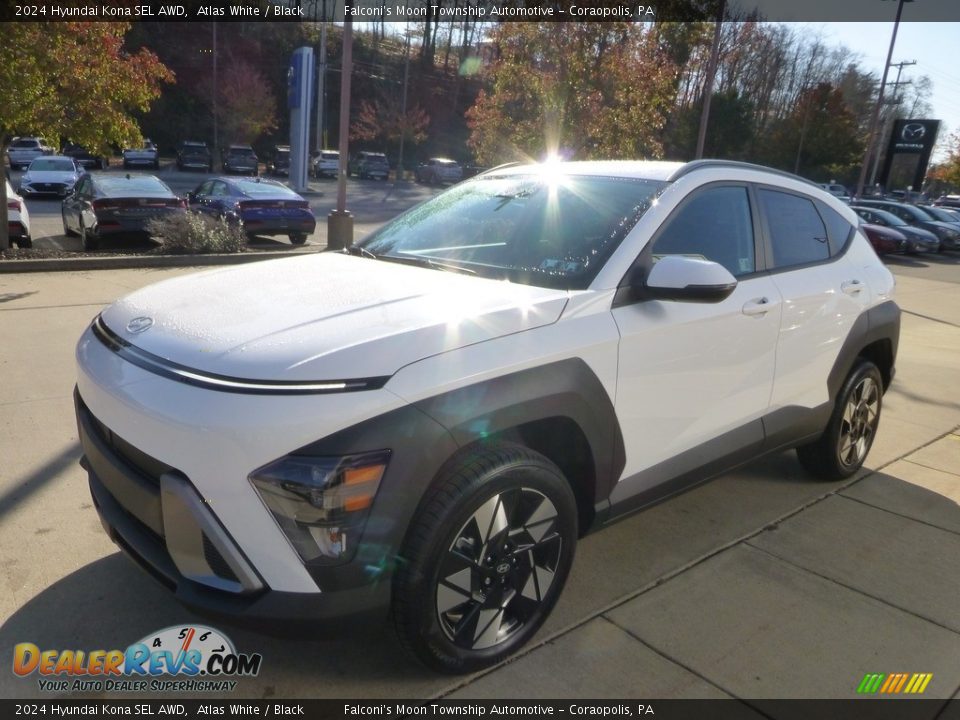 2024 Hyundai Kona SEL AWD Atlas White / Black Photo #7