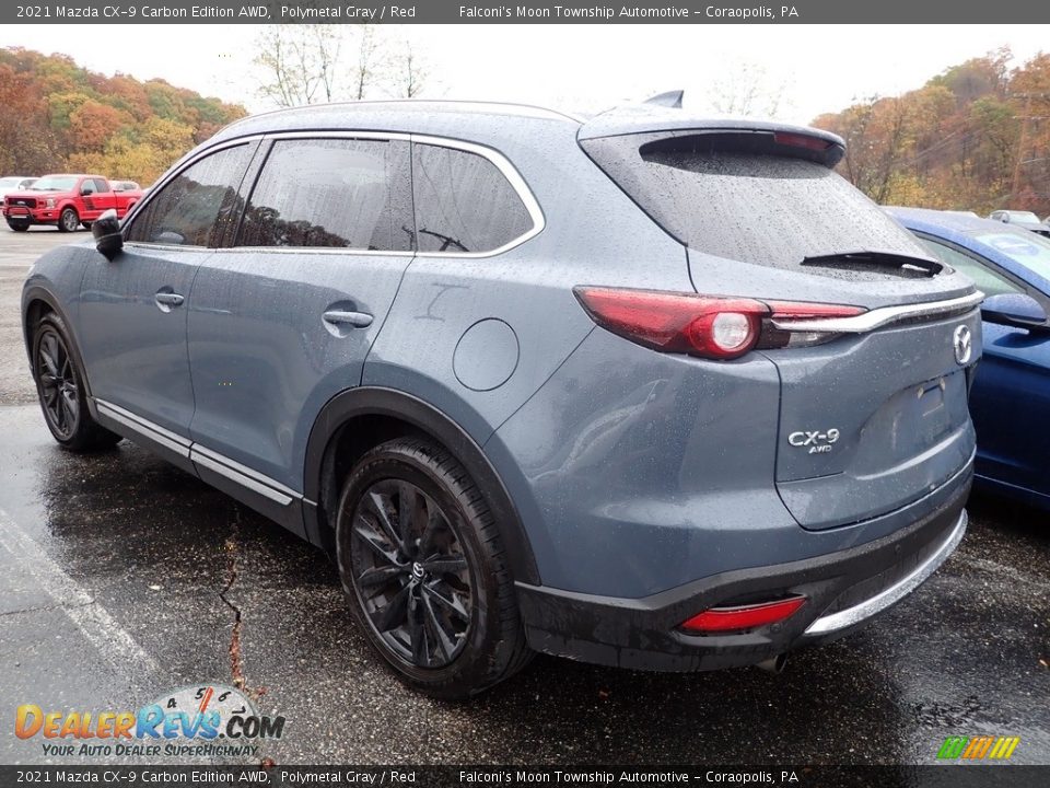 2021 Mazda CX-9 Carbon Edition AWD Polymetal Gray / Red Photo #2