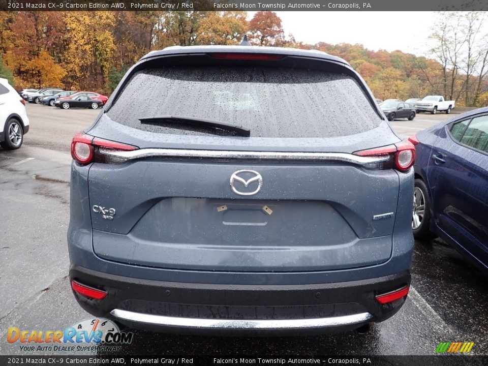 2021 Mazda CX-9 Carbon Edition AWD Polymetal Gray / Red Photo #3