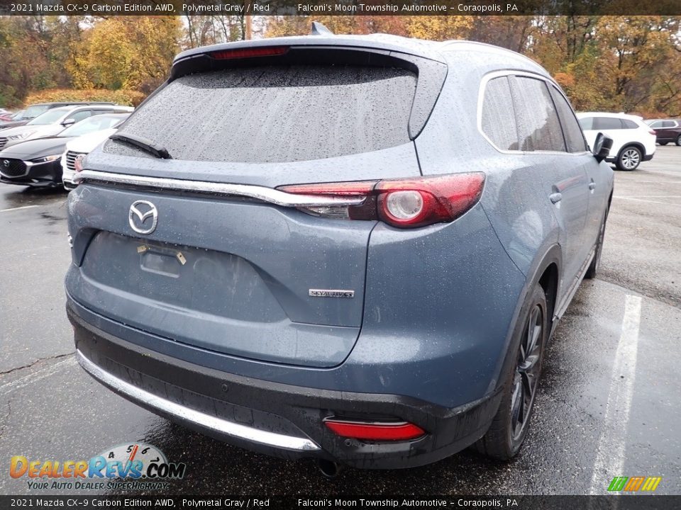2021 Mazda CX-9 Carbon Edition AWD Polymetal Gray / Red Photo #4