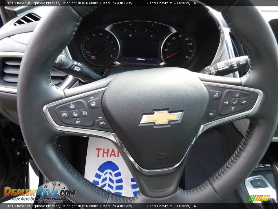 2021 Chevrolet Equinox Premier Midnight Blue Metallic / Medium Ash Gray Photo #23