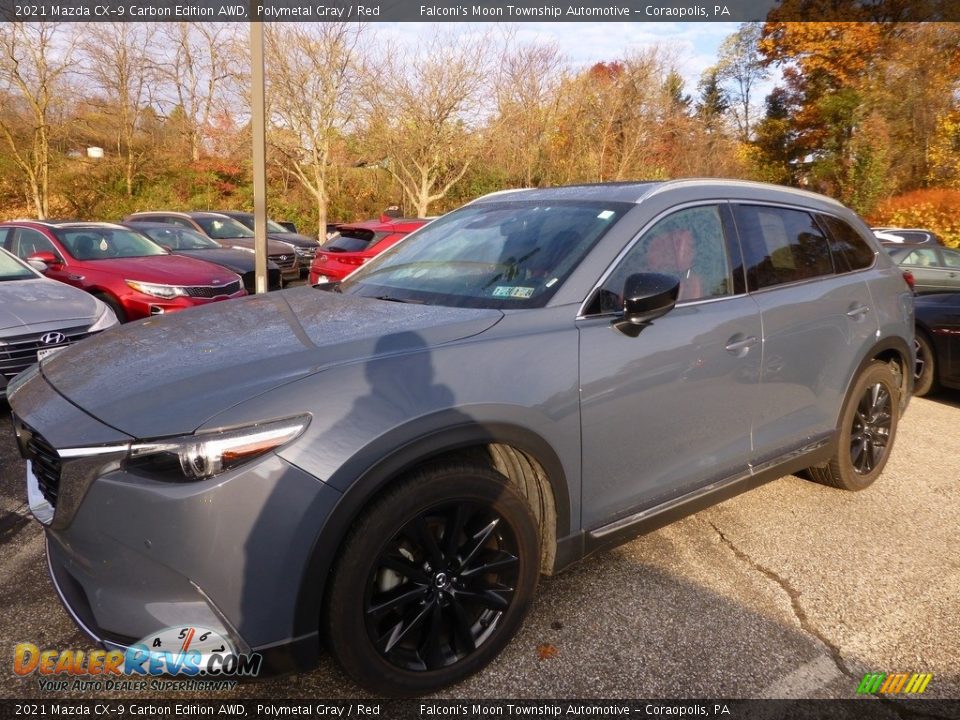 2021 Mazda CX-9 Carbon Edition AWD Polymetal Gray / Red Photo #1