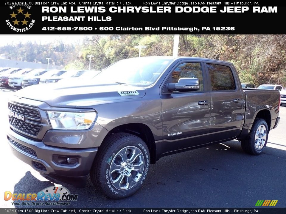 2024 Ram 1500 Big Horn Crew Cab 4x4 Granite Crystal Metallic / Black Photo #1