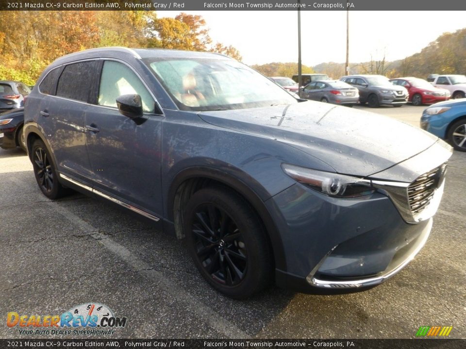 2021 Mazda CX-9 Carbon Edition AWD Polymetal Gray / Red Photo #4