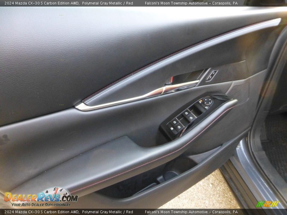 2024 Mazda CX-30 S Carbon Edition AWD Polymetal Gray Metallic / Red Photo #13