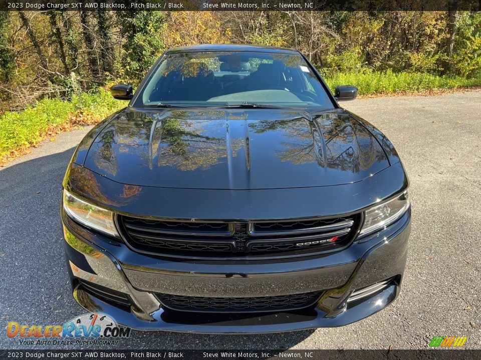 Pitch Black 2023 Dodge Charger SXT AWD Blacktop Photo #3