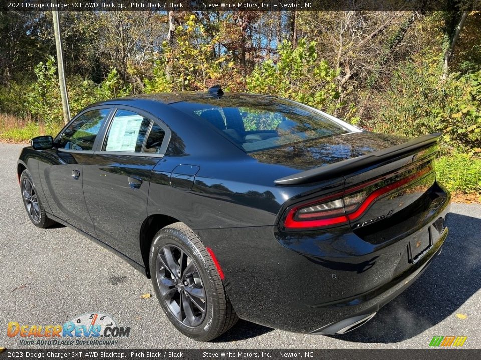 Pitch Black 2023 Dodge Charger SXT AWD Blacktop Photo #8