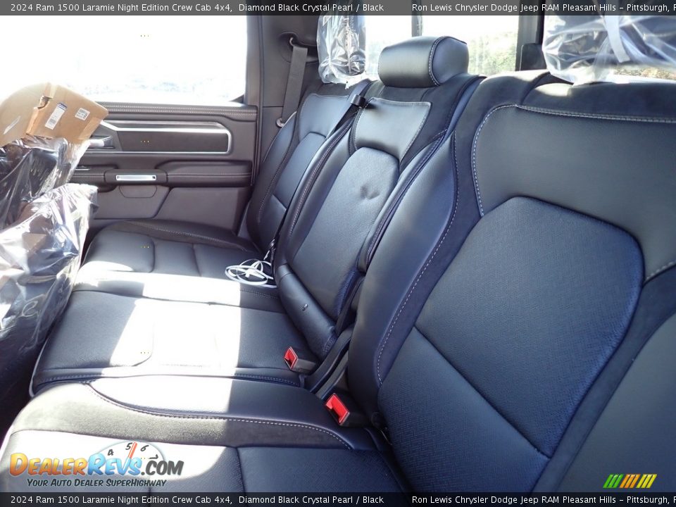 Rear Seat of 2024 Ram 1500 Laramie Night Edition Crew Cab 4x4 Photo #12