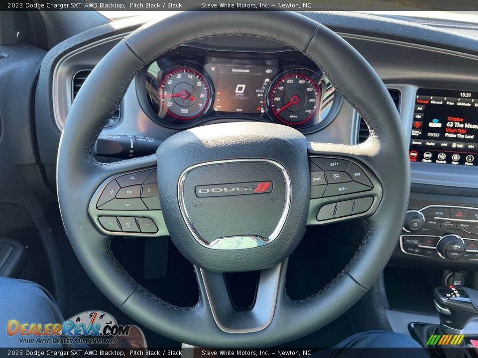 2023 Dodge Charger SXT AWD Blacktop Pitch Black / Black Photo #19