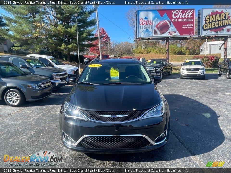 2018 Chrysler Pacifica Touring L Plus Brilliant Black Crystal Pearl / Black/Diesel Photo #8