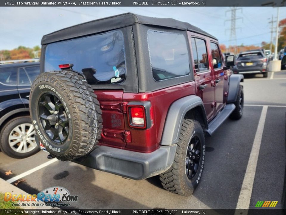 2021 Jeep Wrangler Unlimited Willys 4x4 Snazzberry Pearl / Black Photo #3