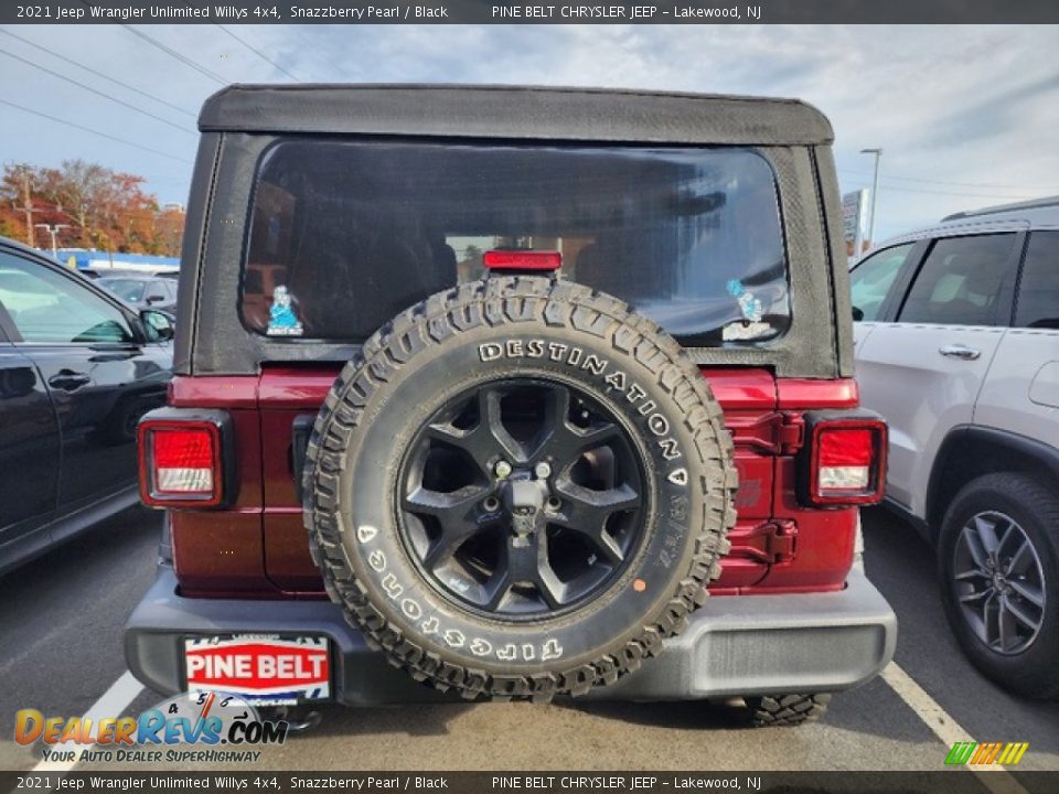 2021 Jeep Wrangler Unlimited Willys 4x4 Snazzberry Pearl / Black Photo #4