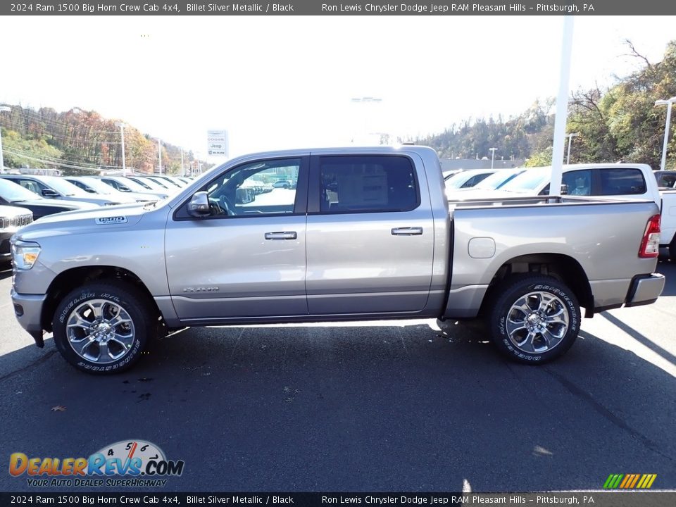 2024 Ram 1500 Big Horn Crew Cab 4x4 Billet Silver Metallic / Black Photo #2