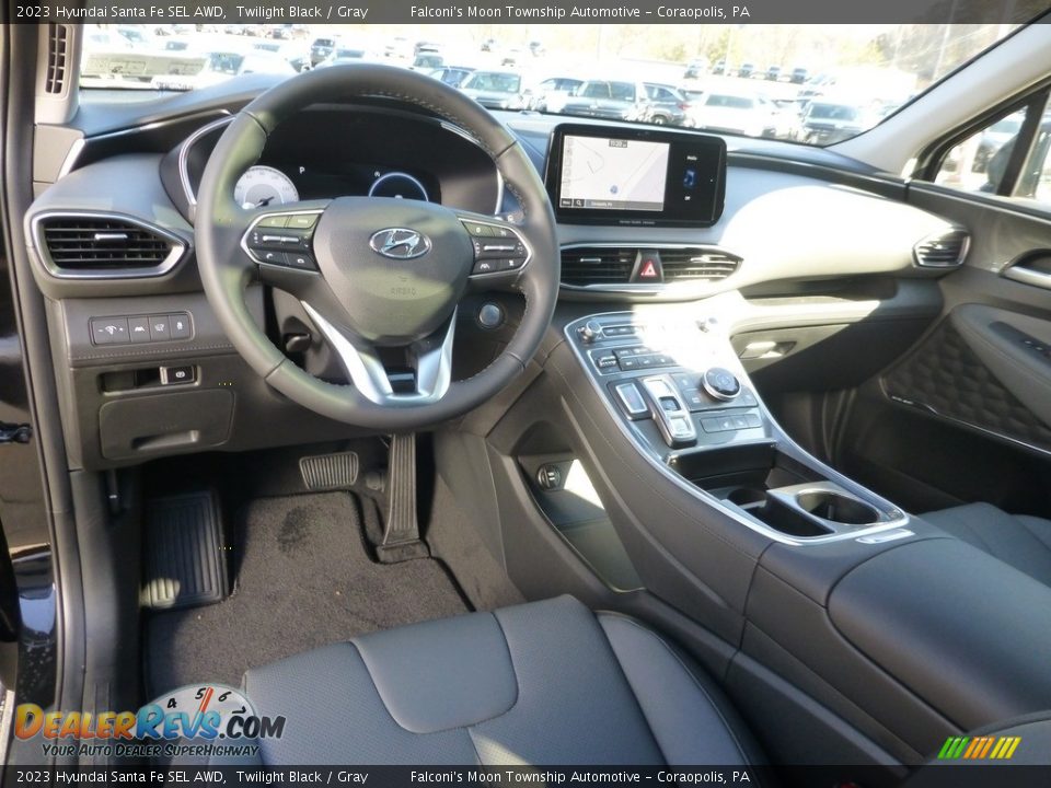 2023 Hyundai Santa Fe SEL AWD Twilight Black / Gray Photo #12